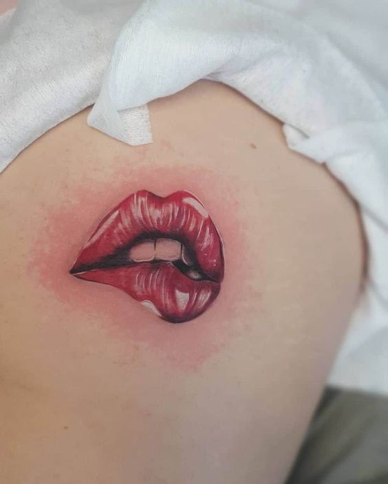 Tatuajes De Labios Rojos