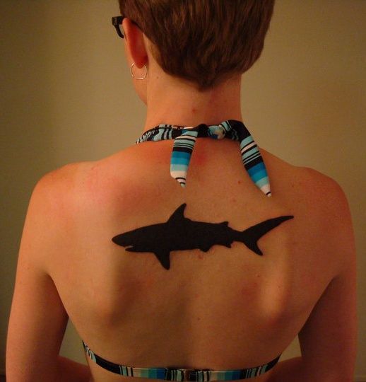 Tatuajes de Tiburones en la Espalda
