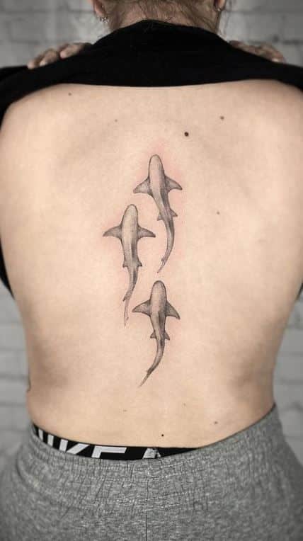 Tatuajes de Tiburones en la Espalda