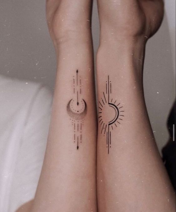 Tatuajes del universo para parejas