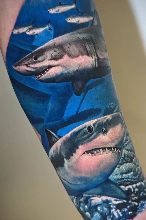 Tatuajes de Tiburones en el Agua