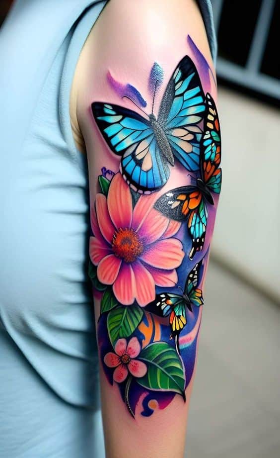 Tatuajes en el brazo de color