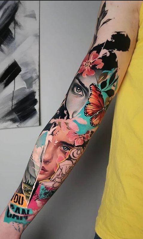 Tatuajes en el brazo de color