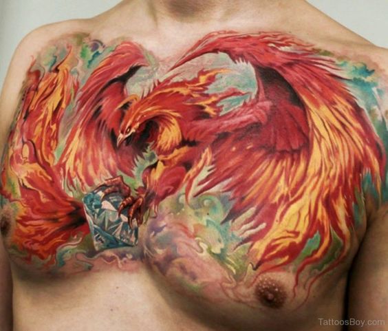 Tatuajes de ave fénix hombre