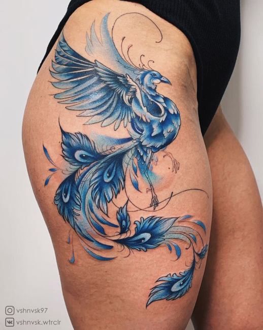 Tatuajes de ave fénix mujer