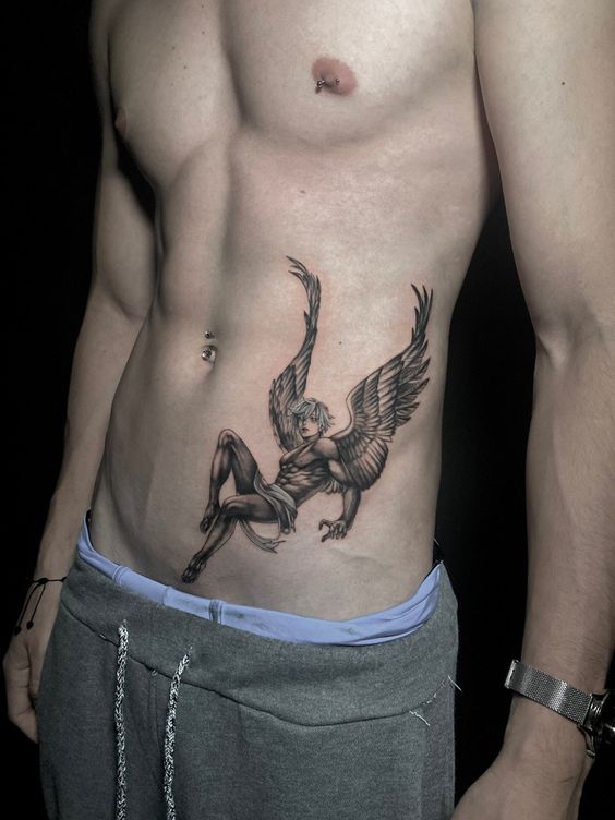 Tatuajes para hombres en el abdomen