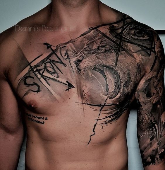 Tatuajes para hombres en el pecho